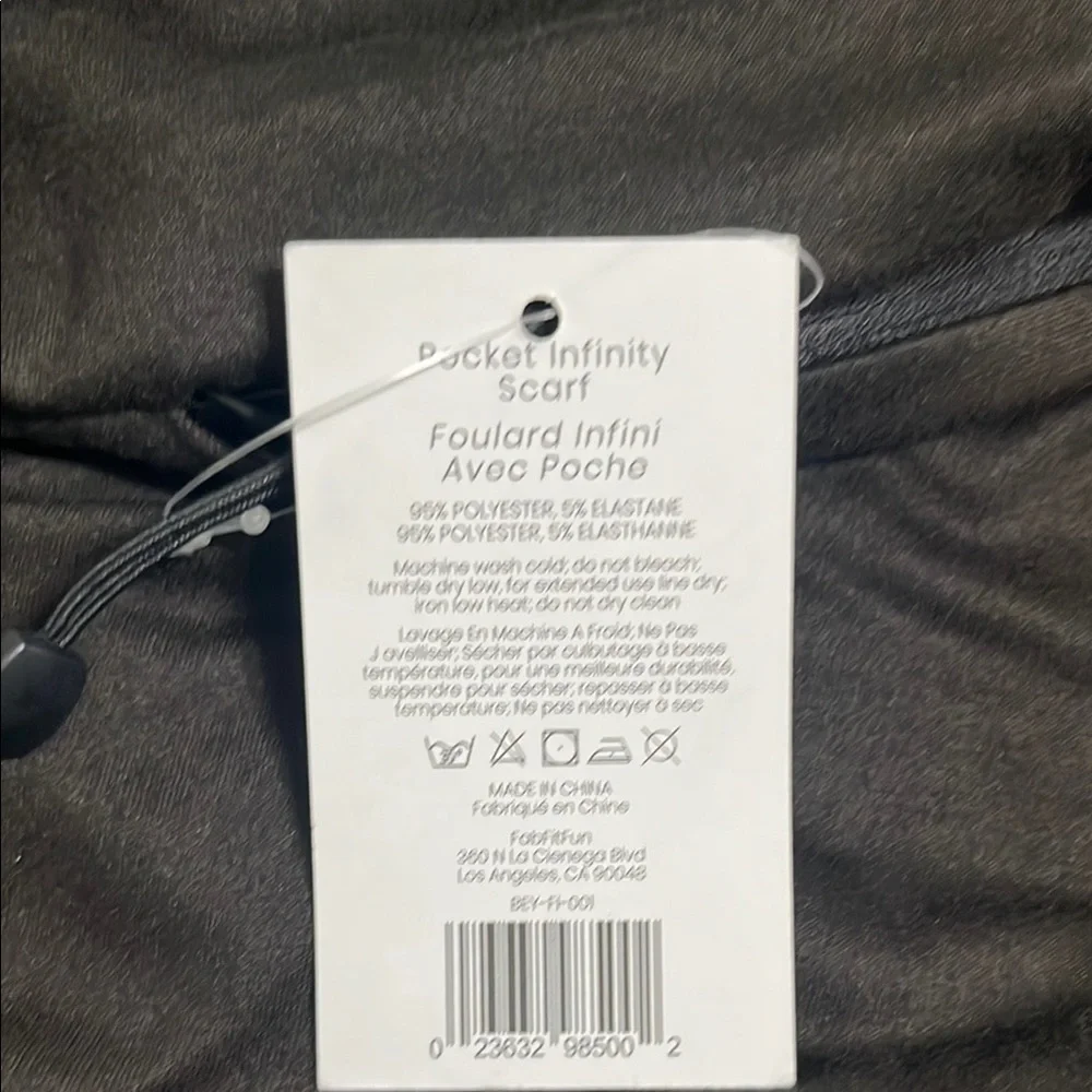 Beyond Yoga Black Scarf with Logo